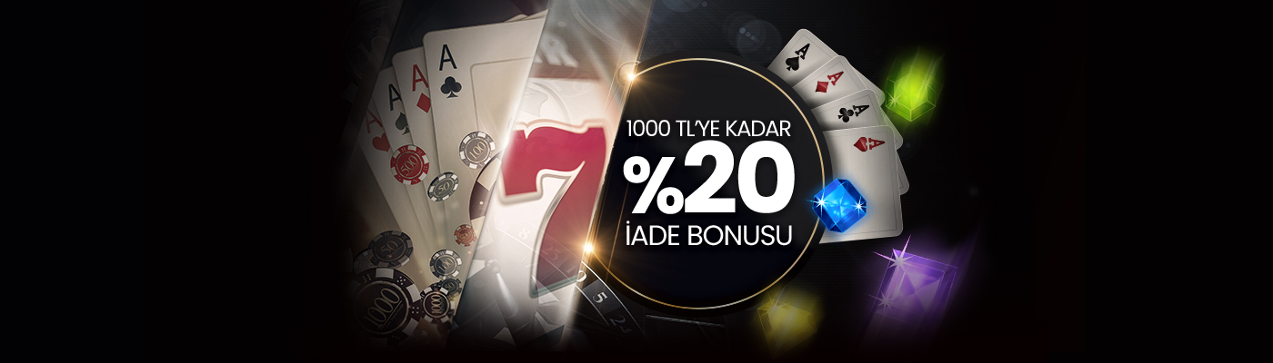 1000 TL İade Casino Bonusu 20% iade